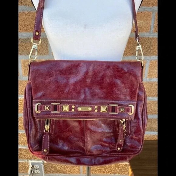 Rafe patent red handbag - Picture 3 of 16